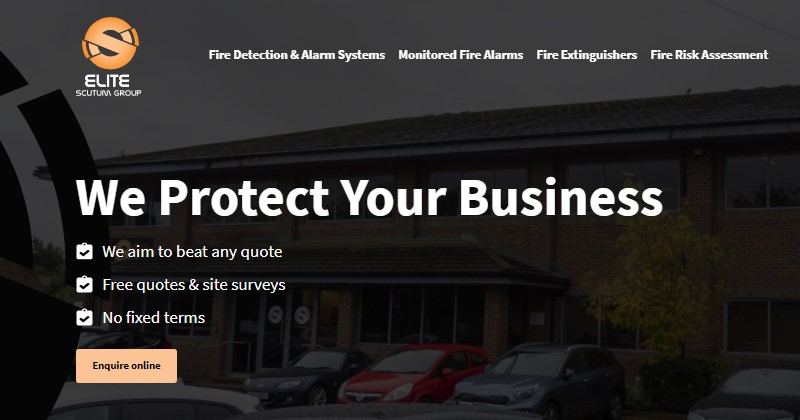 elite fire protection's new website