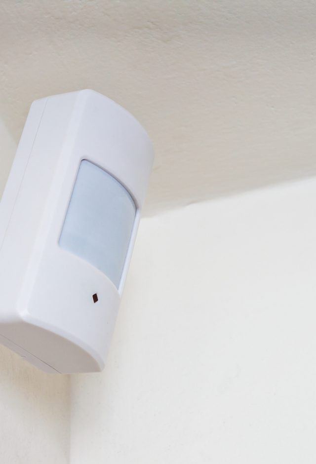 motion detector system on wall