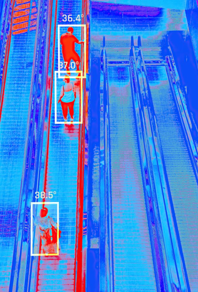 image of thermal CCTV camera footage